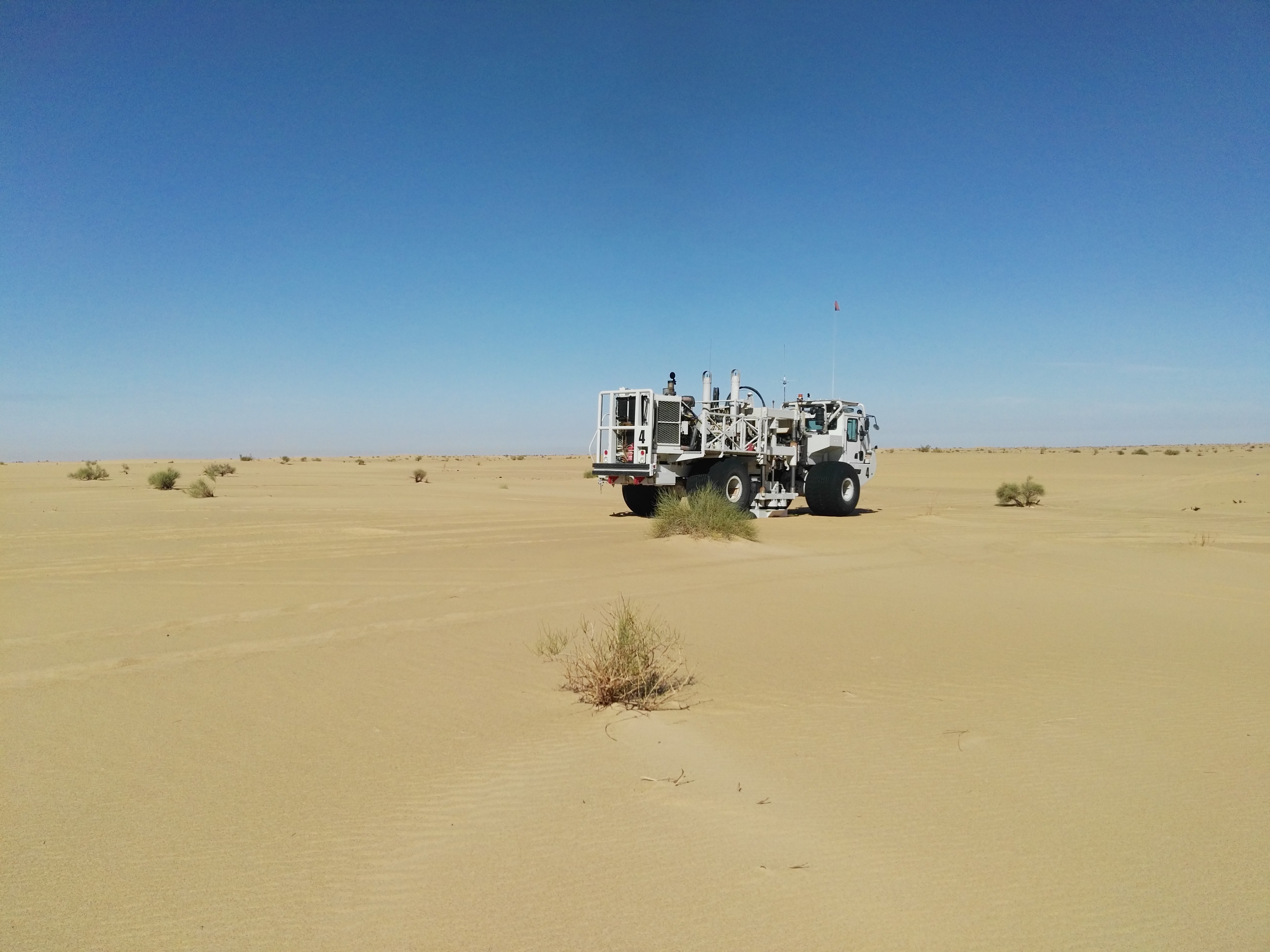 Acquisition sismique dans le désert
